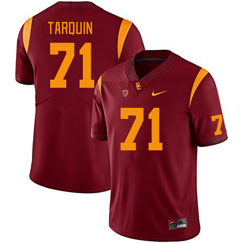 Men #71 Michael Tarquin USC Trojans College Football Jerseys Stitched Sale-Cardinal